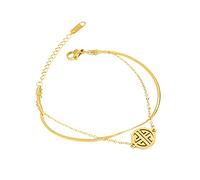 Vipomkowa Music Running Watches Retro Double Gold Titanium Steel Bracelet Female Design Sensation Niches Bracelet Temperament Versatile Trendy Hand Jewelry
