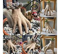 Vipomkowa Resin Succulent Planter Pot, Creative Human Hand Vase, Funny Horror Concrete Succulent Planters Home Decor, Mini Planter Garden Gifts, for Small Plants Indoor Decoration