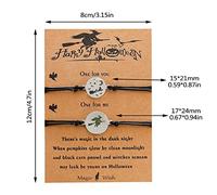 Vipomkowa Shock Alarm Clock Europe and The United States Personality Halloween Stainless Steel Witch Couple Friends and Sisters Bracelets Ladies Large Face Watches