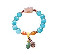 Vipomkowa Stopwatch Watch Flower Bead Crystal Bracelet Multi Color Simple and Fresh Bracelets to Send Girlfriends and Friends Gifts Little Girl Necklace Sets