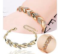 Vipomkowa Talking Atomic Watch Fashion Full Diamond Leaf Bracelet Bracelet Fashion Alloy Full Diamond Jewelry Men Watches Luxury