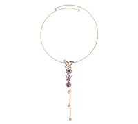 Vipomkowa The Pendant of Hyacinth Necklace Butterflys Collar Tassel Design Women's Necklace Open Necklaces & Pendants Rose Gold Filled Jewelry