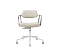Vipp 453 Swivel+ Swivel Chair With Wheels Aluminum/Wavy Off White/ Light Gray