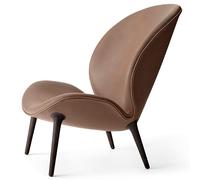 Vipp - 466 Lodge Lounge Chair, Patent Dark Oak / Cloud 00258 - Light brown