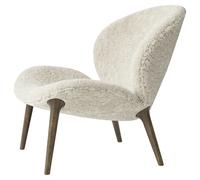 Vipp - Lodge Armchair Low Back, Dark Oak / Curly 09 Off-White - Offwhite