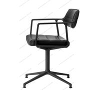 Vipp 453 Swivel+ Swivel Chair with Wheels Black/ Black Leather