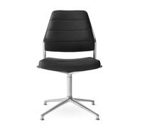 VIPP454 / VIPP 454 Swivel Chair Black Vipp on gliders - VIPP454 SCHWARZ GLEITER