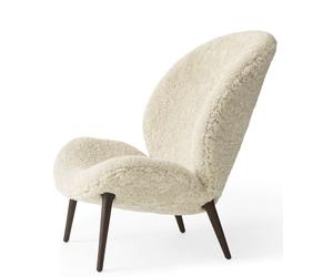 VIPP466 Lodge lounge chair Vipp Dark oak - curly no 9 off-white - 5705953200822