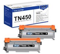 VIPSIM TN450 Toner Cartridge for Brother Printer Replacement for Brother TN450 TN420 TN-450 TN-420 to Compatible with HL-2270DW HL-2280DW HL-2230 MFC-7360N MFC-7860DW Intellifax 2840 2940, 2 Black