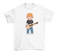 vipwees, A Team Busker, Boys or Girls Music Caricature Organic Cotton T-Shirt White