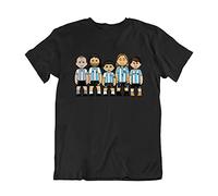 vipwees Mens or Womens Argentina Legends Original Sporting Caricature T-Shirt, Made from Black