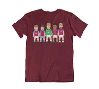 VIPwees Mens or Womens Claret and Blue Legends Original Sporting Caricature T-Shirt, Made from Organic Cotton