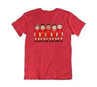 vipwees Mens or Womens Liverpool Legends Original Sporting Caricature T-Shirt, Made from Red