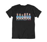 VIPwees Mens or Womens Naples Legends Original Sporting Caricature T-Shirt, Made from Organic Cotton Black