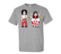 VIPwees, Stripey Duo, Mens Musician Caricature Organic Cotton T-Shirt Grey