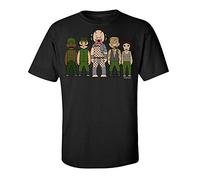 VIPwees, The Doom Duo, Mens Original Film & TV Caricature Organic Cotton T-Shirt Black