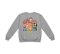 vipwees The Wrestlers, Sporting TV Caricature Sweatshirt, Made From 80% Cotton 20% Polyester, Unisex Style, Regular Fitted Heather Grey