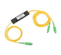 Vipxyc Fiber Optical Splitter, SC APC 1X2 PLC Singlemode Fiber Optical Splitter SC/UPC Fiber Optical Pigtail Splitter for Fibre Optical Communication System