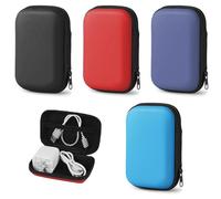 VIQIHEOE Playing Card Box, Pack of 4 Playing Card Case, Storage Box, Card Game, Card Box, Bluetooth Headphone Bag, for Cards, Headphones and Data Cables (Red, Purple, Black, Light Blue)