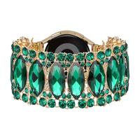 VIQIV Dressy Bracelet Compatible with Samsung Galaxy Watch 7 6 5 4 FE Active 2 40mm 44mm/Watch 6/4 Classic 43mm 47mm 42mm 46mm/Watch 5 Pro 45mm Bands, 20mm Stretchy Jewelry Bling Rhinestone Metal