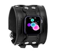 VIQIV Smart Watch Bracelet Bands Compatible with Apple Watch 38mm/40mm/41mm Smartwatch Straps for Iwatch Series Ultra/9/8/7/6/5/4/3/2/1/SE for Men Women, Handmade Genuine Leather Wristband