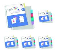 Viquel 154116-04 6 Dividers A4 Pockets (Pack of 5)