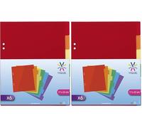 Viquel 6 Position A5 Plastic Dividers - Multicolored (Pack of 2)