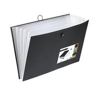 VIQUEL - A3 Expanding File for A3 Drawing or Documents - Large 6 Position File Folder - Black
