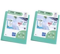 Viquel - A4 160 Pockets Display Book - Customisable Binding - Smooth Clear Pockets - Recycled Essential - Green (Pack of 2)