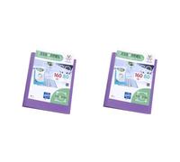 Viquel - A4 160 Pockets Display Book - Customisable Binding - Smooth Clear Pockets - Recycled Essential - Purple (Pack of 2)