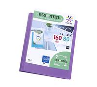 Viquel - A4 160 Pockets Display Book - Customisable Binding - Smooth Clear Pockets - Recycled Essential - Purple