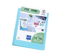 Viquel - A4 160 Pockets Display Book - Customisable Binding - Smooth Clear Pockets - Recycled Essential - Turquoise Blue