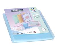 Viquel - A4 200 views - Customisable document holder - 100 smooth quality pockets - Pastel blue