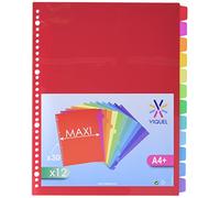 Viquel A4 Maxi Polypropylene Dividers (Pack of 12