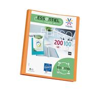 Viquel - A4 Presentation Folder 200 Views Essentiel - Customisable Document Holder - Made in France - 100 Smooth Quality Pockets - Orange