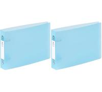 Viquel - Bristol Index Folder with Identification Labels - 2 Rings - A5 Size (25x16.5cm) - Blue (Pack of 2)