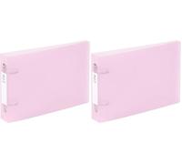 Viquel - Bristol Index Folder with Identification Labels - 2 Rings - A5 Size (25x16.5cm) - Pink (Pack of 2)