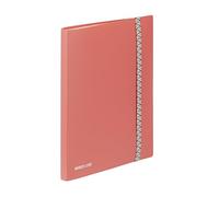 VIQUEL - Business Class 60 A4 Display Book - Strong Plastic Document Protector - 30 Pockets - Ideal for Office or Home - Coral Red