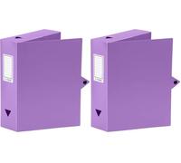 Viquel Class Doc Box File Polypropylene Spine Width 80 mm Mauve (Pack of 2)