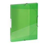 Viquel Elastic Plastic Folder - Filing Box A4 - Label Identification on The Side - Manufactured in France - Translucent Green
