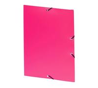 Viquel - Essential Recycled A4 3-Flap Folder in Durable Polypropylene - Elastic Closure - Document Storage Pocket Made in France - Fuchsia Pink