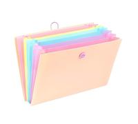 Viquel - Expanding File with 8 Compartments for A4 Rainbow Pastel Documents - Beige