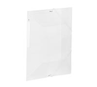 Viquel - Large Capacity Plastic 3 Flap Folder - A4 File Box with ID tag - Colourless