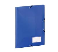 Viquel - Plastic Folder a4 with Flap and Elastic Closure Feel Easy - ID tag - Storage Pocket for School and Office - 24.5x32cm - Blue