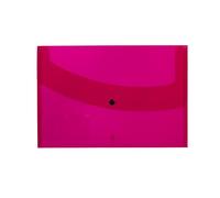 Viquel - Propyglass A4 Document Wallet - Strong Plastic - Envelope with Press Stud - Document Folder 35 x 23.5 cm - Translucent Red