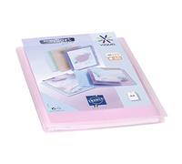 Viquel - Propysoft Customisable Document Cover - A4 Format Binding - 120 Views (60 Pockets) - Transparent and Smooth Pockets - Translucent Pink