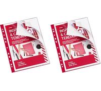 Viquel Punched Pockets Binded for A4 Folder Red (Pack of 2)
