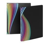 Viquel - Rainbow Class A4 160 Views - Document Holder 80 Pockets of Quality 40µ Smooth - Made in France - Black - Random Visual