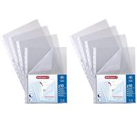 Viquel - Removable A4 Plastic Pockets for Geode Display Cases - Special Perforated Pockets for Geode Portfolio in high Quality and Smooth - Reinforced Edge - Transparent (Pack of 2)