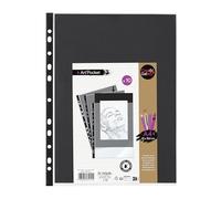 Viquel - Set of 10 A4 Perforated Plastic Pockets ART'POCKET CREATIV'GALLERY - Pockets with Black Sheet for Presentation - Ideal for Photos or Drawings